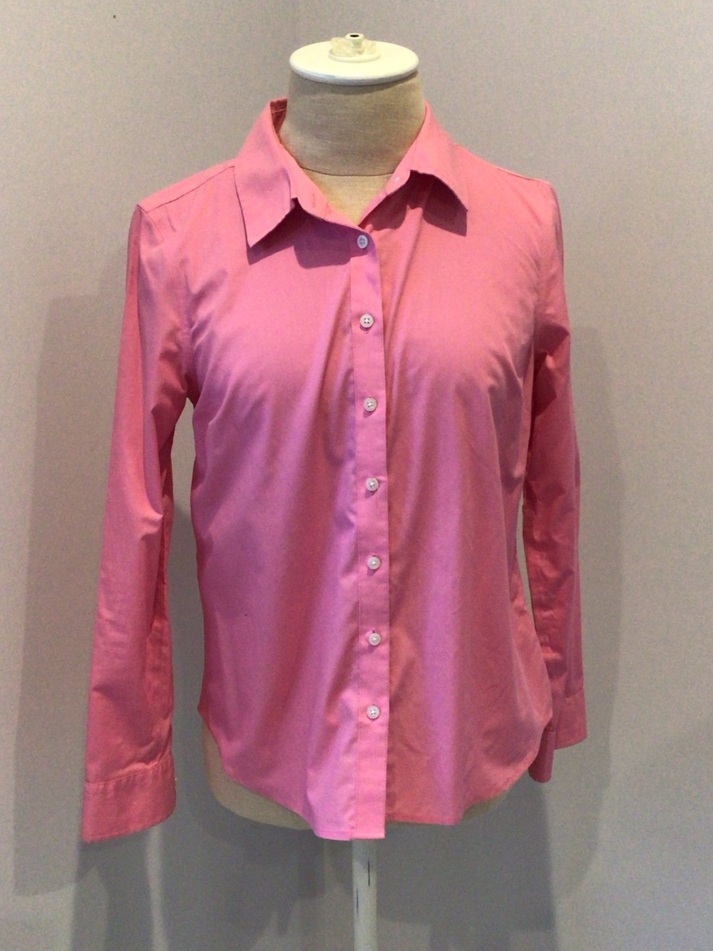 Talbots Pink Long-Sleeve Button-Down Shirt